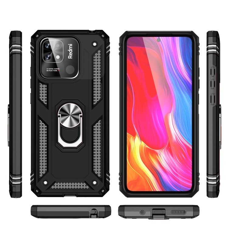 Накладка під магнітний тримач Serge Ring  для Xiaomi Redmi 10С/12С Чорна-0