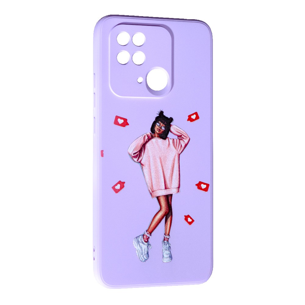 Накладка Silicone ART для Xiaomi Redmi 10C "Lady Like"-0