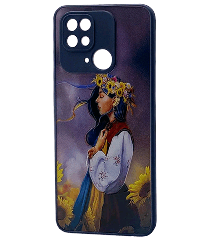 Накладка Totu Gingle Print для Xiaomi Redmi 10C (Дівчина та соняхи)-0