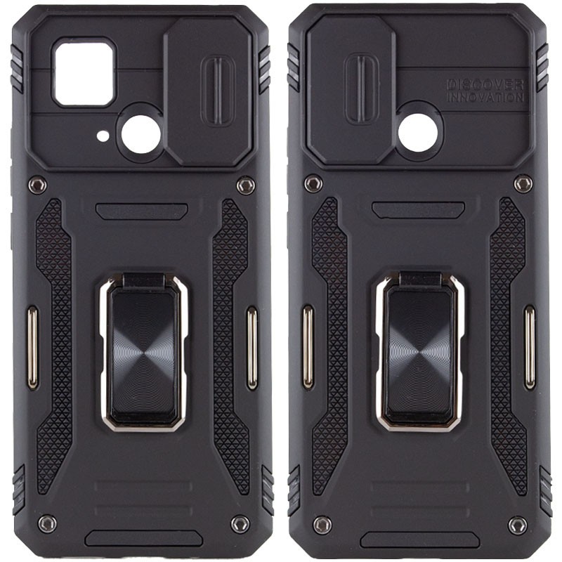 Накладка Camshield Army Ring для Xiaomi Redmi 10C/Poco C40 Чорний-0