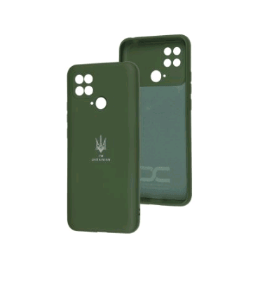 UA Silicone Case Full Protective для Xiaomi Redmi 10C/Poco C40 (Army green)-0