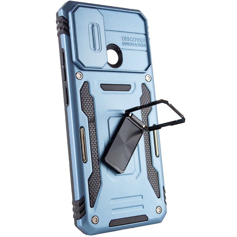 Накладка Camshield Army Ring для Xiaomi Redmi 10C/Poco C40 Блакитний-1