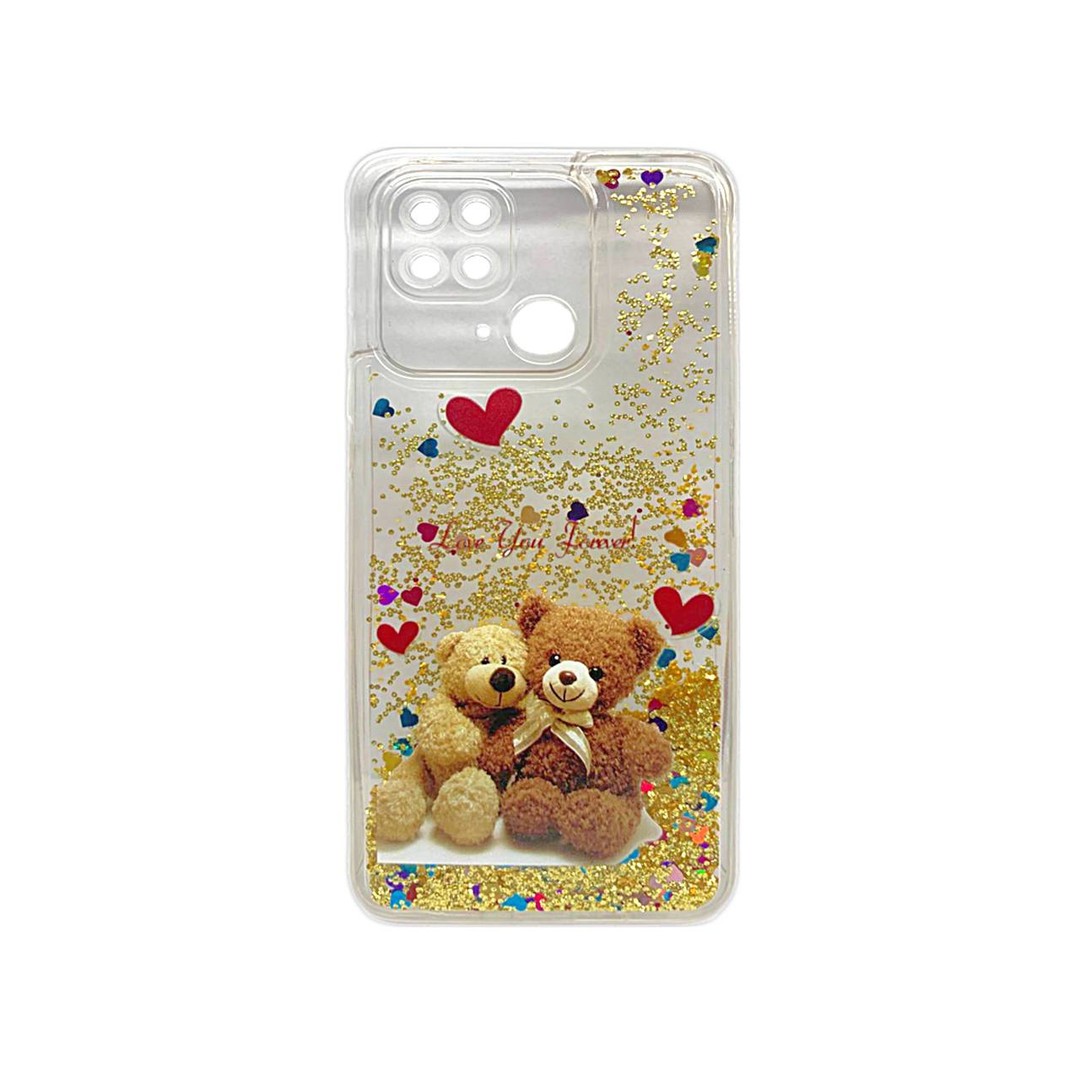 Накладка Fluid Painted для Xiaomi Redmi 10С/Poco C40 Ведмедики (блисківки плавають)-0