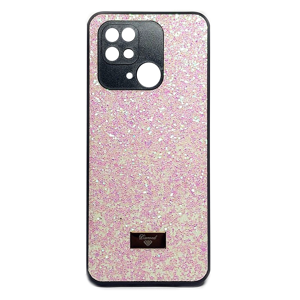 Накладка Bling Grainy Diamond Separate Camera для Xiaomi Redmi 10C/Poco C40 (Рожева)-0