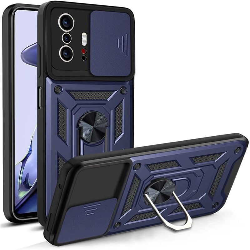 Накладка Camshield Serge Ring для Xiaomi 11T/11T Pro синя-0