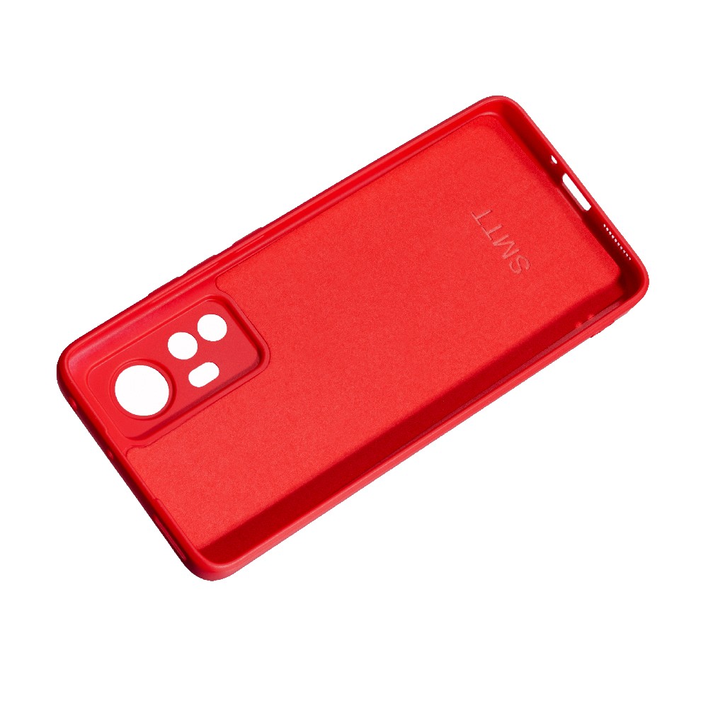 Накладка Silicone case SMTT для Xiaomi 12 / 12X  (Red)-1