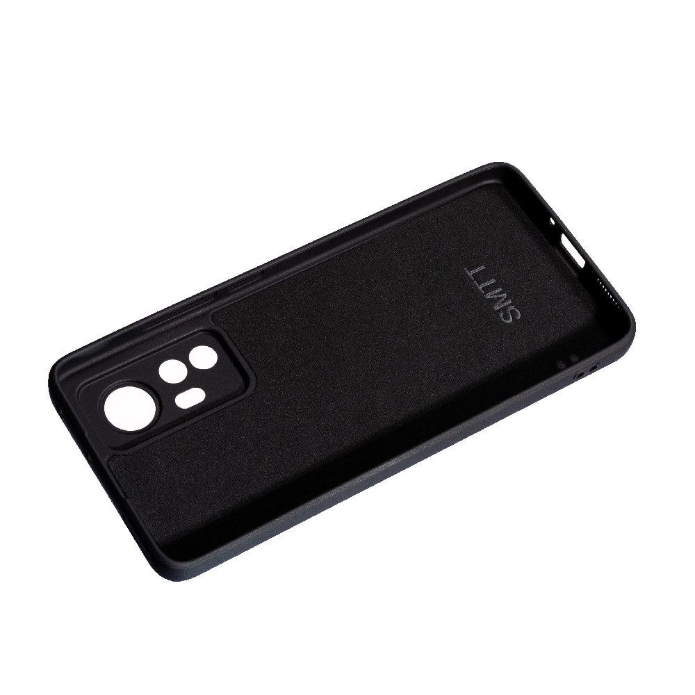 Накладка Silicone case SMTT для Xiaomi 12 / 12X  (Black)-1