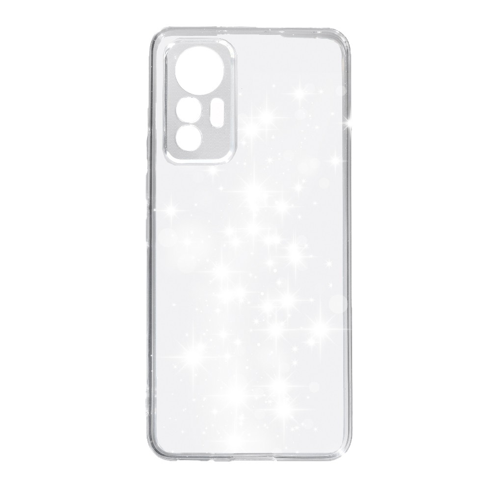 Накладка Molan Cano Glossy Jelly для Xiaomi 12 Lite  прозора з блискітками-0