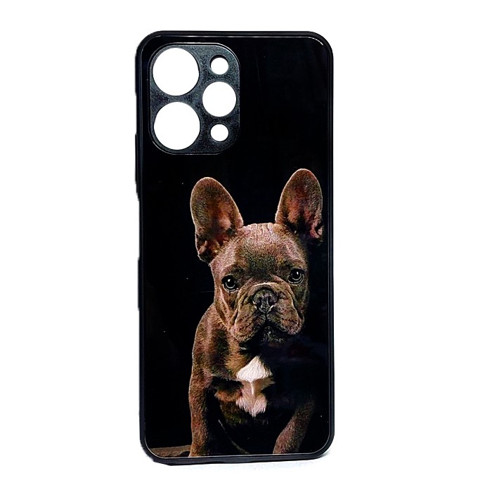 Накладка Marble Clouds для Xiaomi Redmi 12  Dogs (скляний)-0