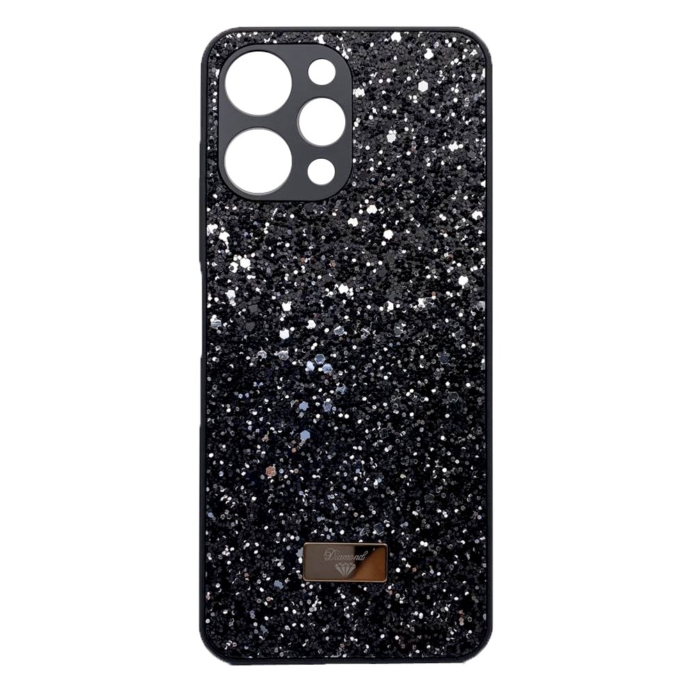 Накладка Bling Grainy Diamond Separate Camera для Xiaomi Redmi 12 (Чорна)-0