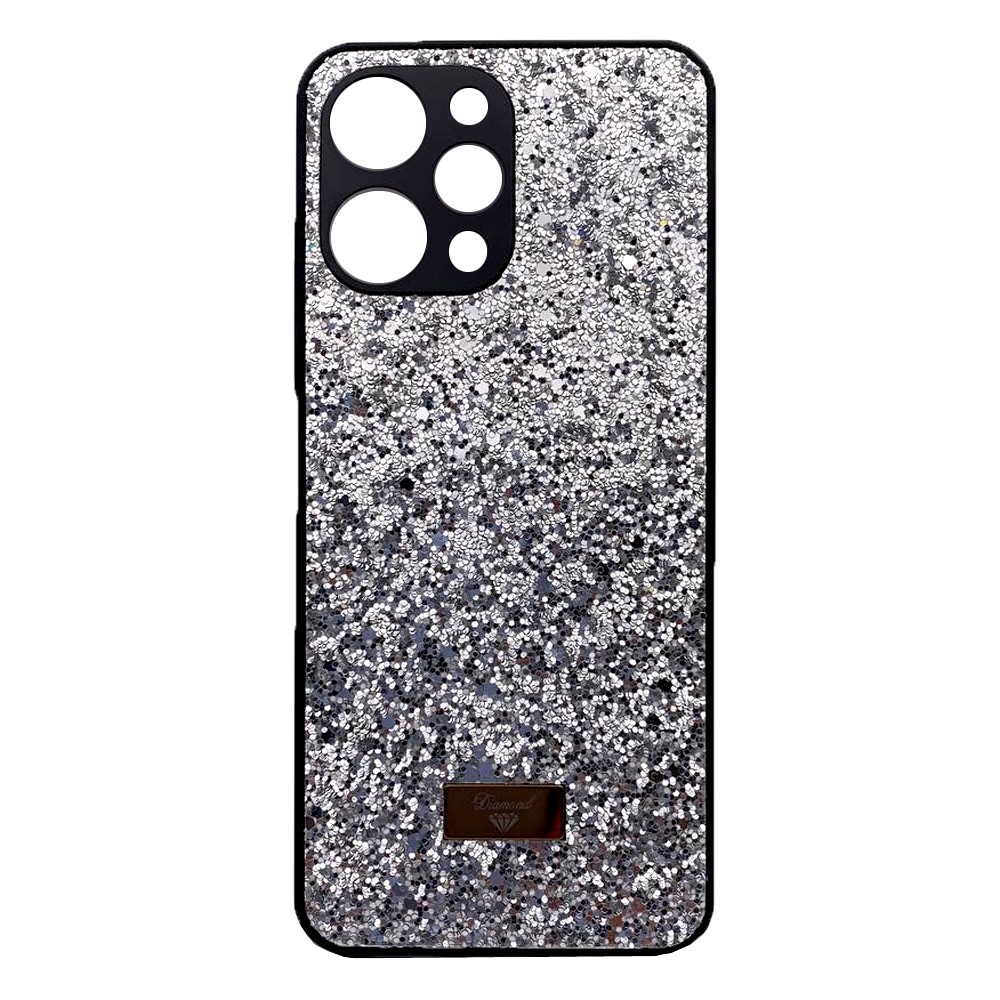 Накладка Bling Grainy Diamond Separate Camera для Xiaomi Redmi 12 (Срібляста)-0