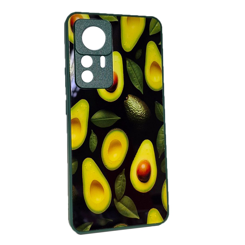 Накладка Marble Clouds для Xiaomi 12T/12T Pro (Авокадо,скло)-0