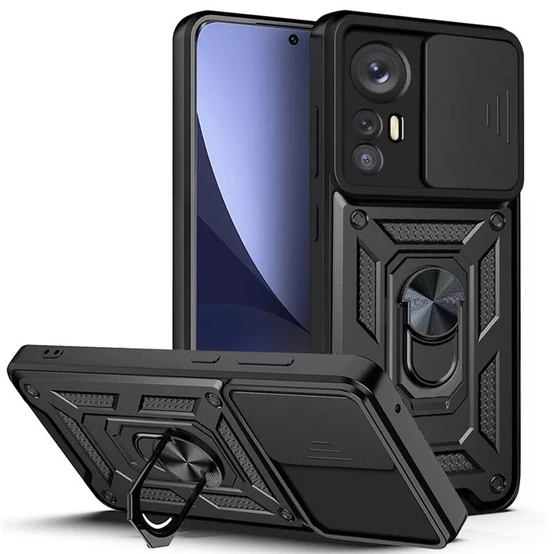 Накладка Camshield Serge Ring для Xiaomi  12T/12T Pro чорна-0