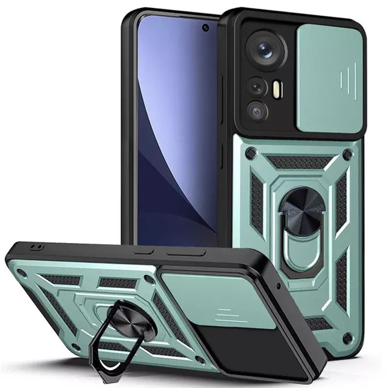 Накладка Camshield Serge Ring для Xiaomi  12T/12T Pro зелена-0