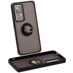 Накладка Totu Gingle Ring для Xiaomi 12T/12T Pro/K50 Ultra чорна-0