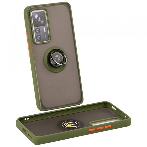 Накладка Totu Gingle Ring для Xiaomi Mi 12T/Mi 12T Pro Хакі-0
