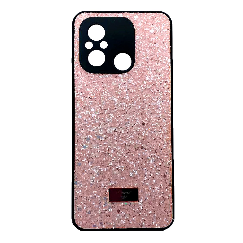 Накладка Bling Grainy Diamond Separate Camera для Xiaomi Redmi 12C (Рожева)-0