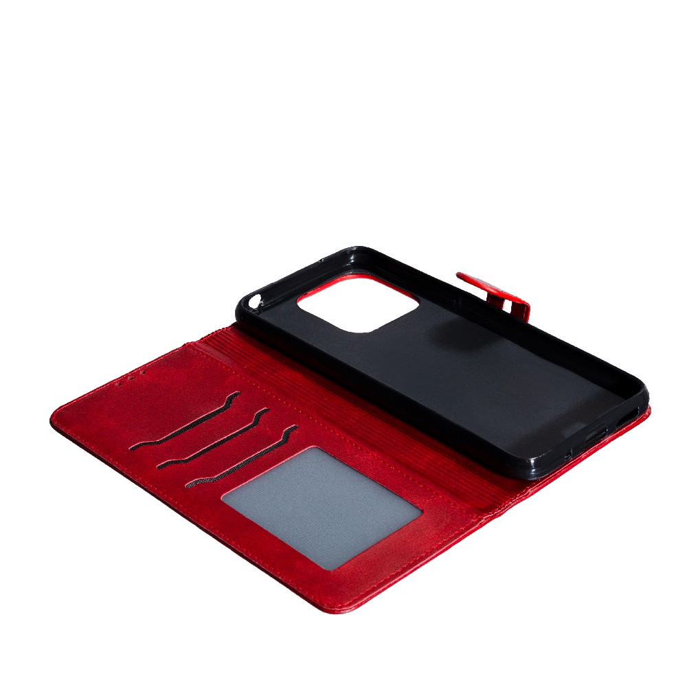 Книжка Business Flip для Xiaomi Redmi 12C/Poco C55 (Dark red)-2