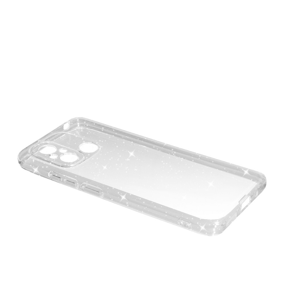 Накладка Molan Cano Glossy Jelly для Xiaomi Redmi 12C прозора з блискітками-1