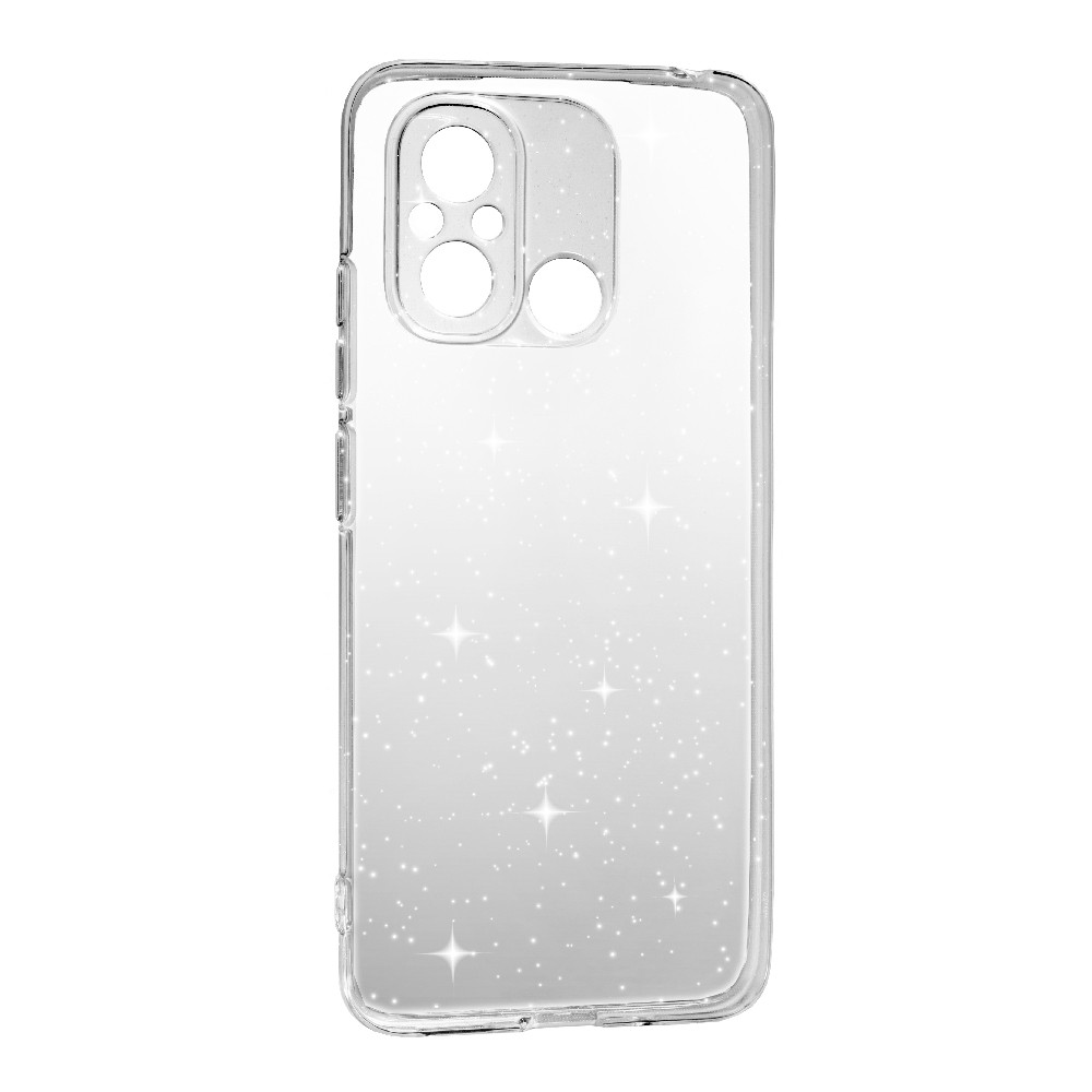 Накладка Molan Cano Glossy Jelly для Xiaomi Redmi 12C прозора з блискітками-0