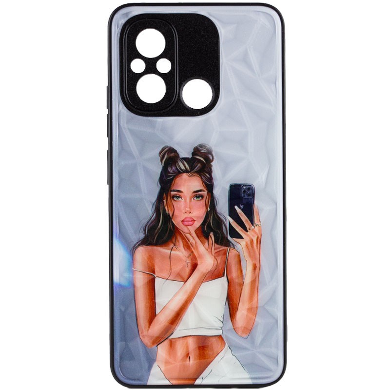 Накладка Ladies Camera для Xiaomi Redmi 12C/Poco C55 Black in white-0