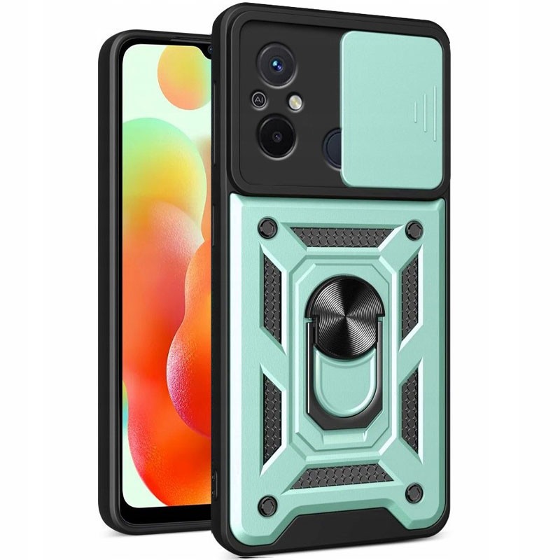 Накладка  Camshield Serge Ring for Magnet для Xiaomi Redmi 12C/Poco C55/11A  (Зелена)-0