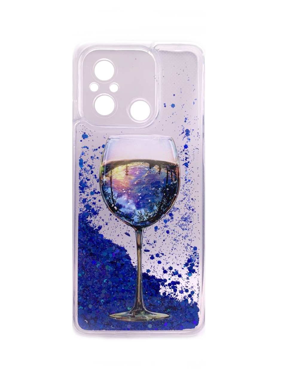 Накладка Fluid Painted для Xiaomi Redmi 12С/Poco С55/11A Бокал (блисківки плавають)-0