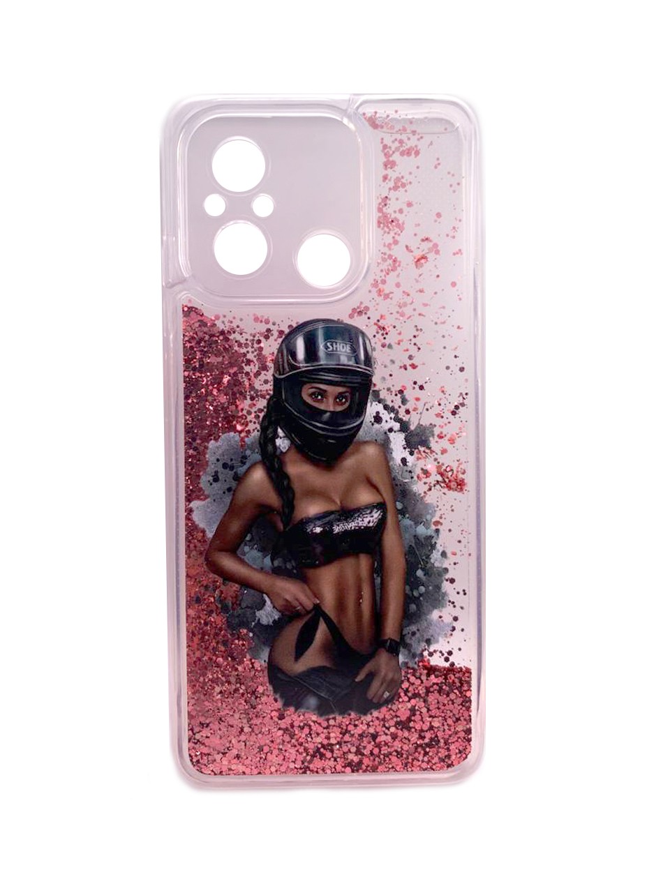 Накладка Fluid Painted для Xiaomi Redmi 12С/Poco С55/11A Гонщиця (блисківки плавають)-0