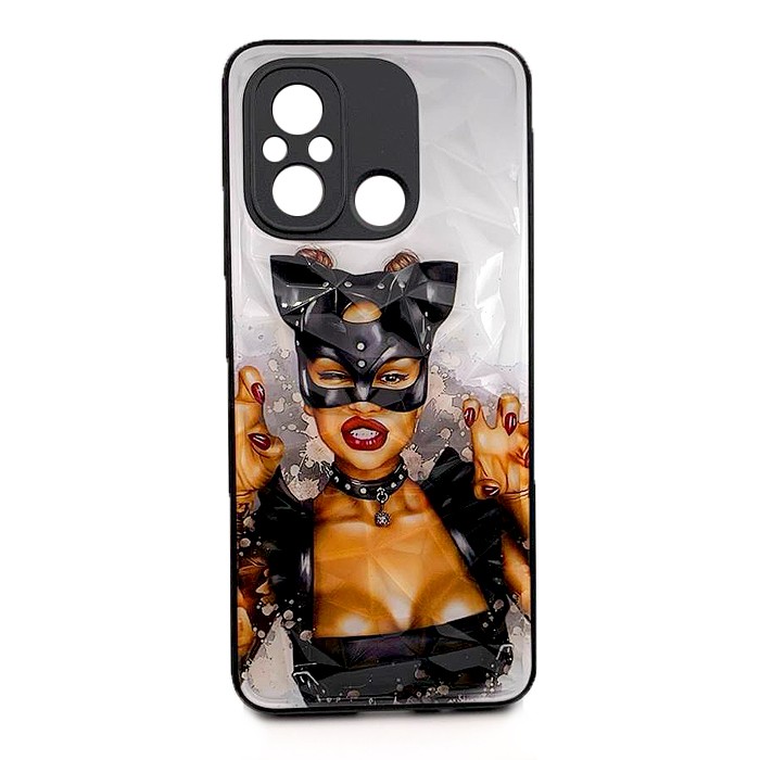 Накладка Ladies для Xiaomi Redmi 12C Жінка-кішка-0