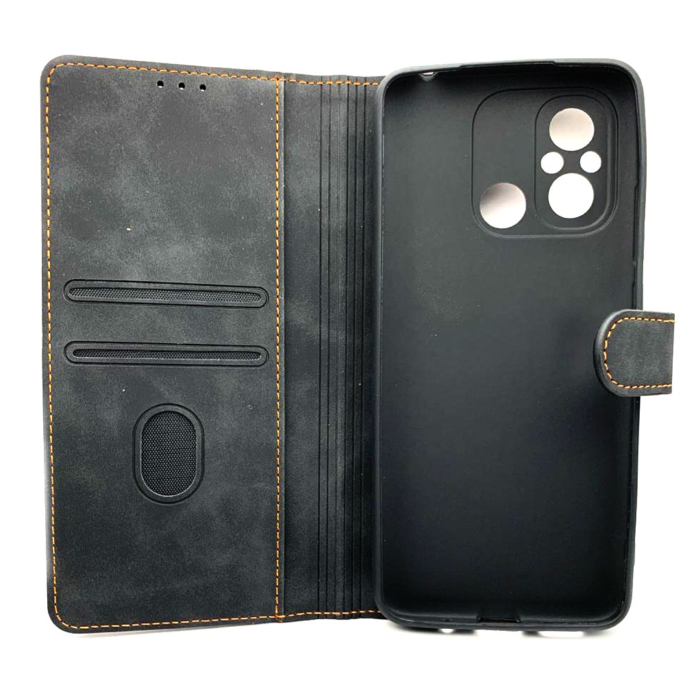 Книжка Cover Stylish Slot Matte для Xiaomi Redmi 12C (Чорна)-2