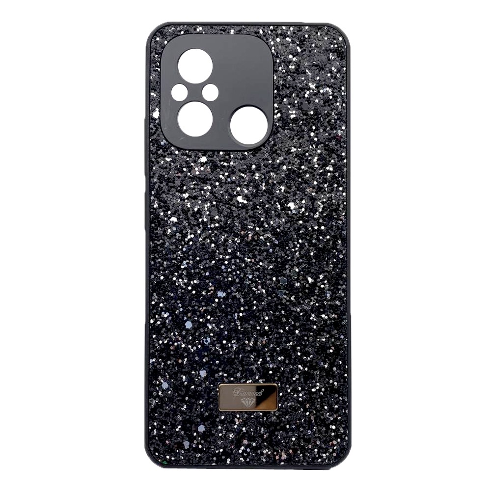 Накладка Bling Grainy Diamond Separate Camera для Xiaomi Redmi 12C (Чорна)-0