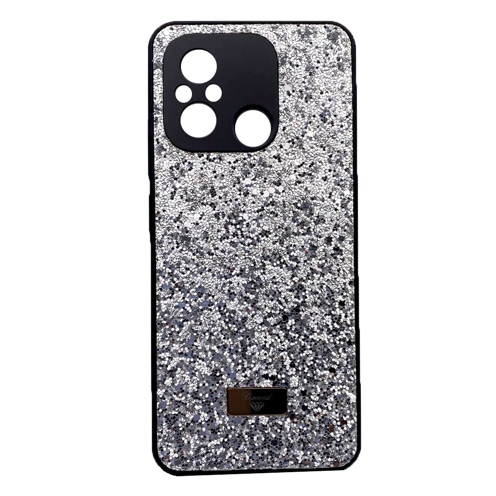 Накладка Bling Grainy Diamond Separate Camera для Xiaomi Redmi 12C (Срібляста)-0