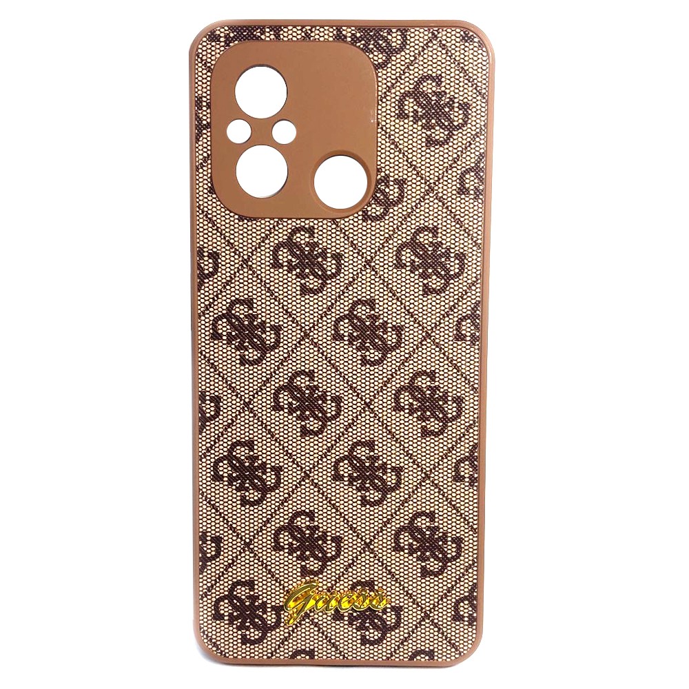 Накладка QUESS для Xiaomi Redmi 12C (коричнева)-0