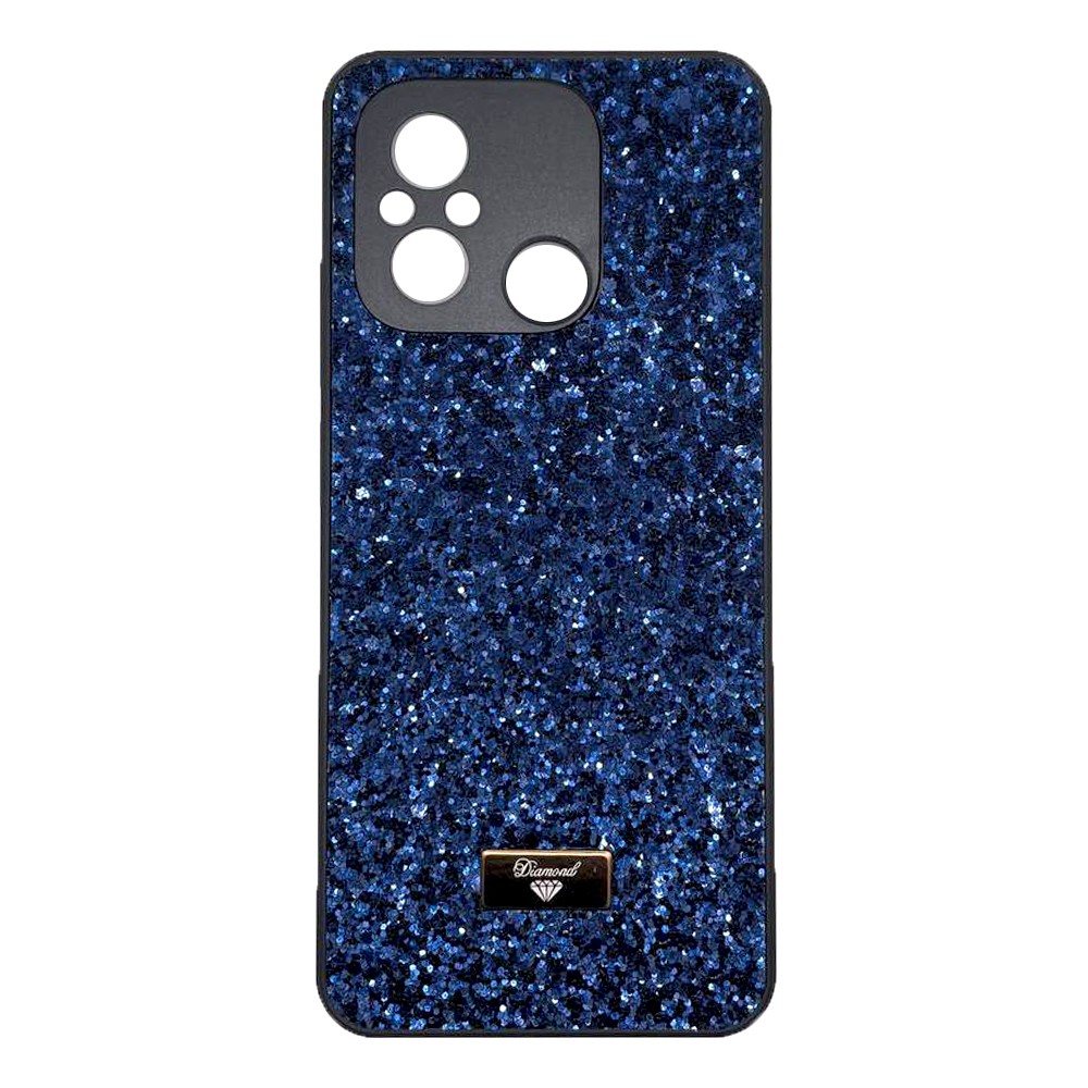 Накладка Bling Grainy Diamond Separate Camera для Xiaomi Redmi 12C (Синя)-0