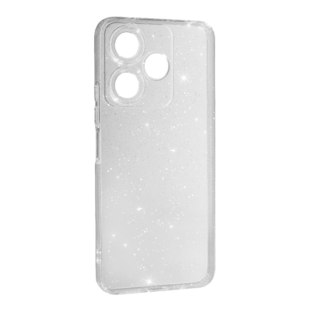 Накладка Molan Cano Glossy Jelly для Xiaomi Redmi 13 / Poco M6  прозора з блискітками-0