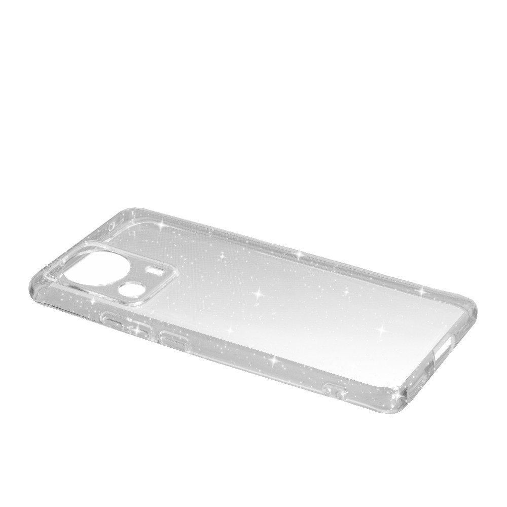 Накладка Molan Cano Glossy Jelly для Xiaomi 13 Lite прозора з блискітками-1