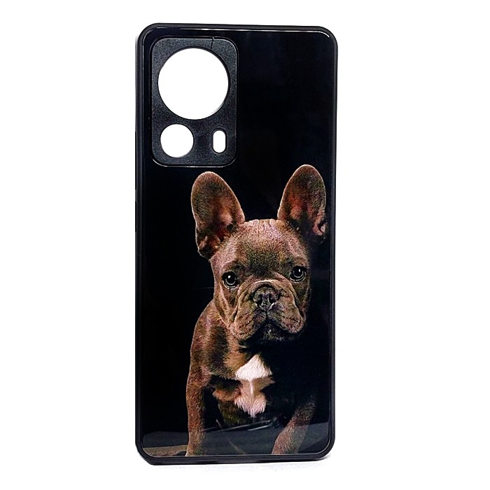 Накладка Marble Clouds для Xiaomi 13 Lite Dogs (скляний)-0
