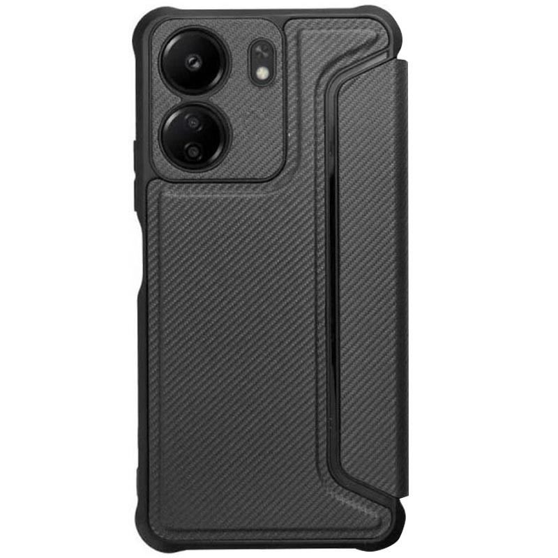 Книжка GETMAN Razor (PU) для Xiaomi Redmi 13C / Poco C65 (Carbon)-1