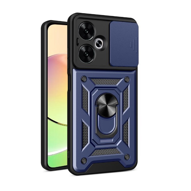 Накладка Camshield Serge Ring for Magnet для Xiaomi Redmi 13C/Poco C65 (Синя)-0