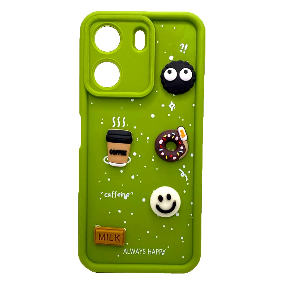 Чохол Pretty Toys для Xiaomi Redmi 13C / Poco C65 (Light Green/Always Happy)-0