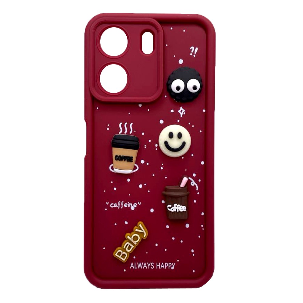 Чохол Pretty Toys для Xiaomi Redmi 13C / Poco C65 (Red/Always Happy)-0