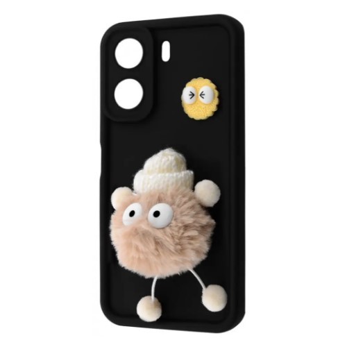 Чохол Pretty Toys для Xiaomi Redmi 13C / Poco C65 (black/fluffy white)-0