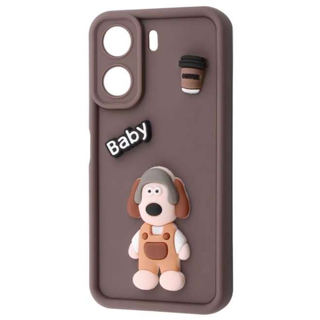 Чохол Pretty Toys для Xiaomi Redmi 13C / Poco C65 (Brown/dog)-0