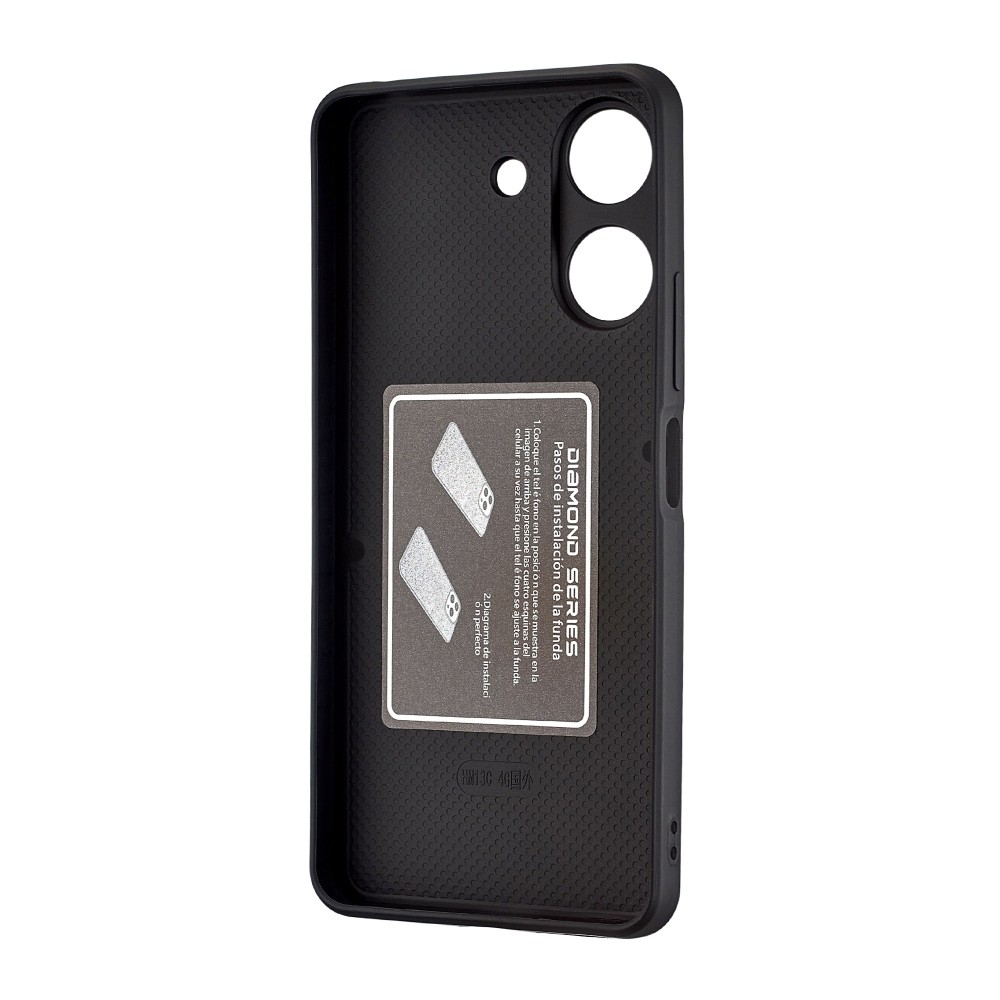 Накладка SW Grainy Diamonds для Xiaomi Redmi 13C / Poco C65 чорна-1
