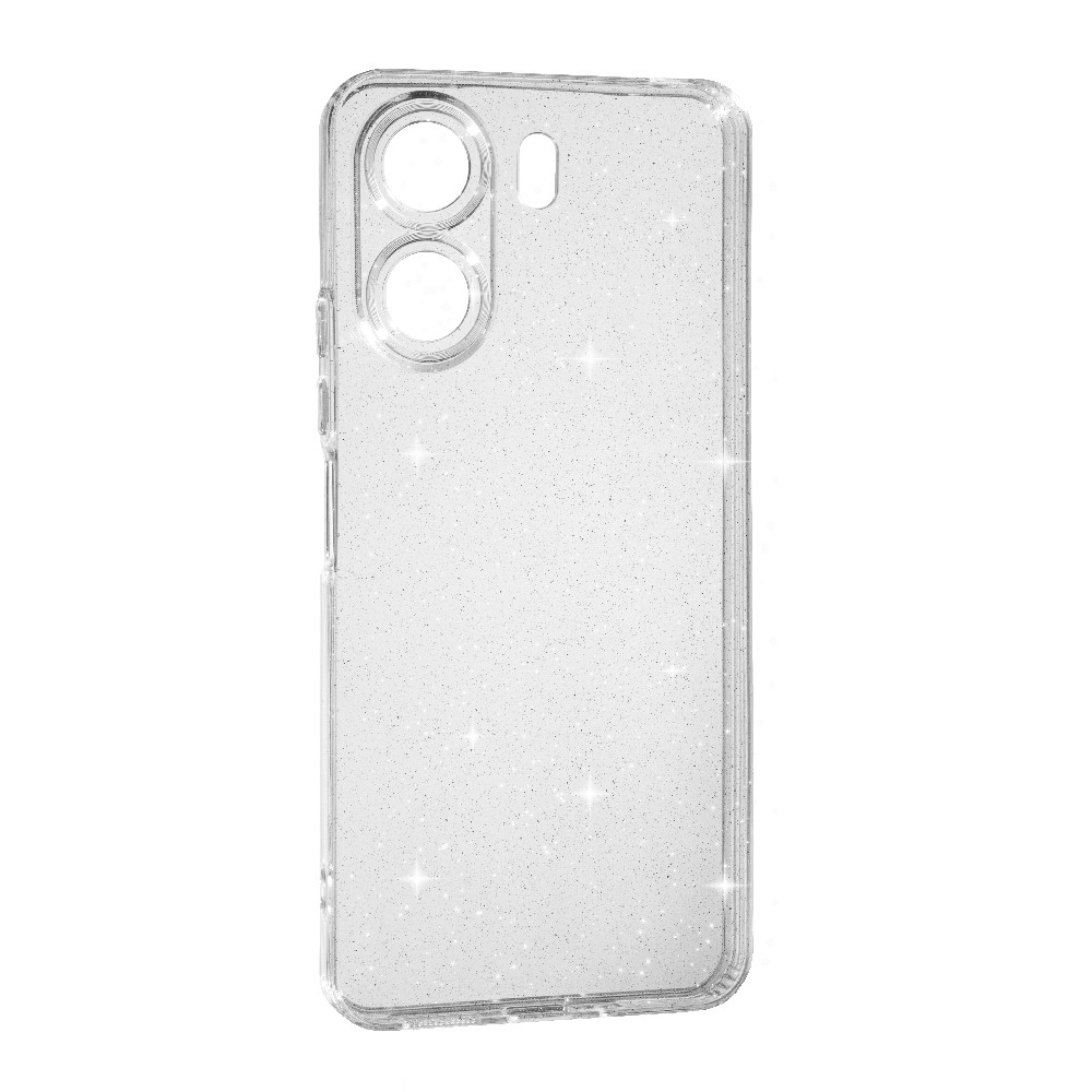 Накладка Molan Cano Glossy Jelly для Xiaomi Redmi 13C / Poco C65 прозора з блискітками-0