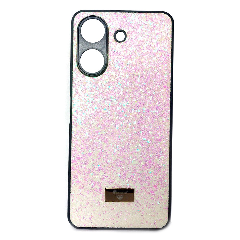 Накладка Bling Grainy Diamond Separate Camera для Xiaomi Redmi 13C/Poco C65 (Рожеве)-0
