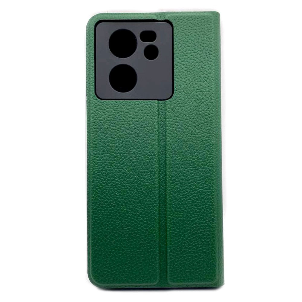 Книжка Leather Flip case для Xiaomi 13T/13T Pro (Dark green)-1