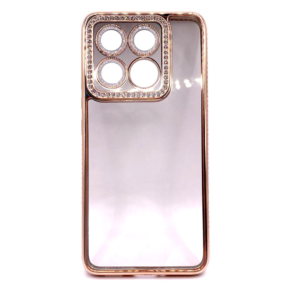 Чохол Clear Diamonds для Xiaomi 14T золотий-0