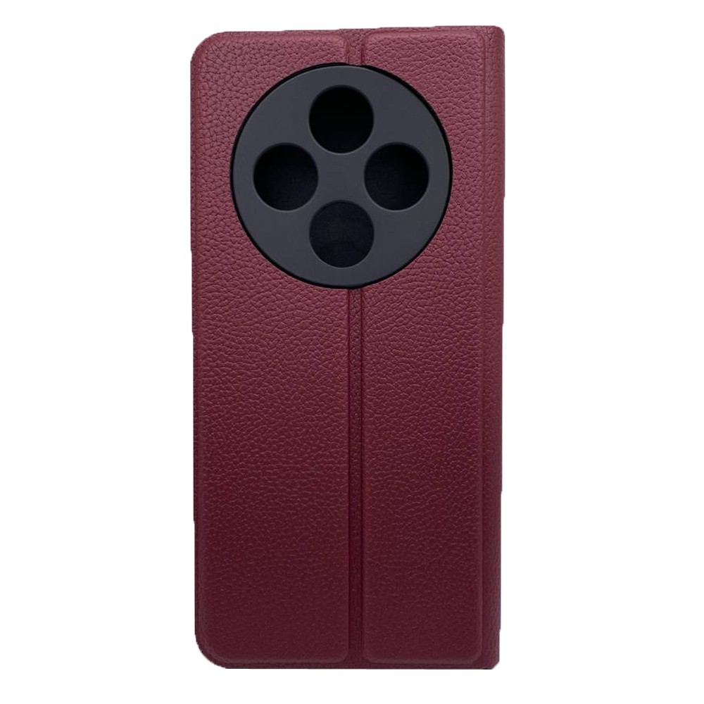 Книжка Leather Flip case для Xiaomi Redmi 14C/Poco C75 Bordo-1