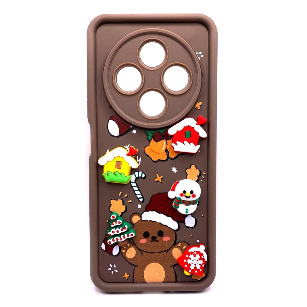Накладка Christmas Toys для Xiaomi Redmi 14C/Poco C75 (Brown)-0